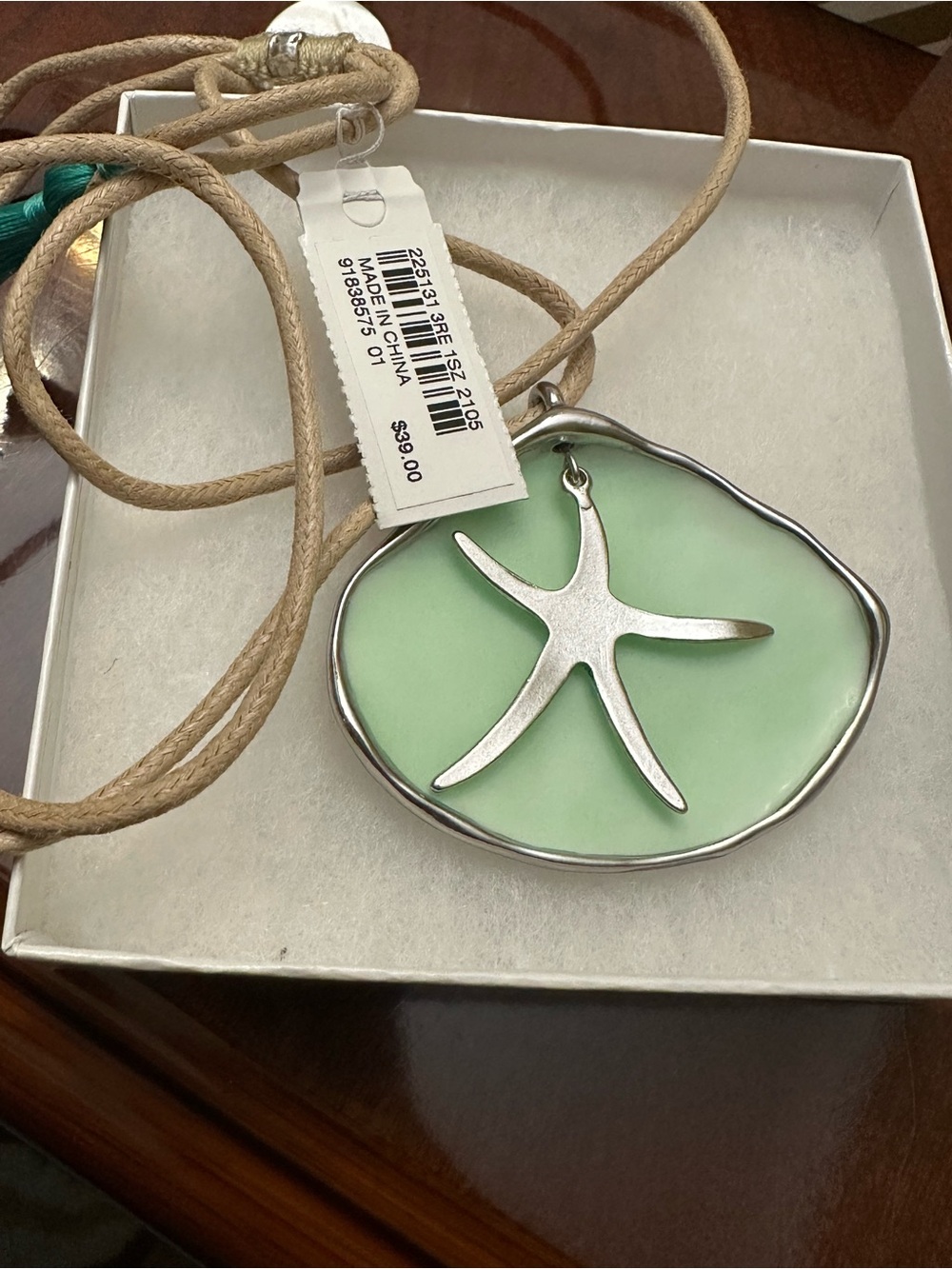 J. Jill Reversible Seaside Finds Silver Starfish Pendant Necklace NWT - Picture 5 of 8